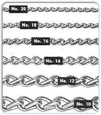 Jack Chain Size Chart